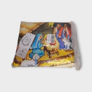 ANHOPE Christmas Curtain Nativity Scene 42" x 48" Includes 2 Panels